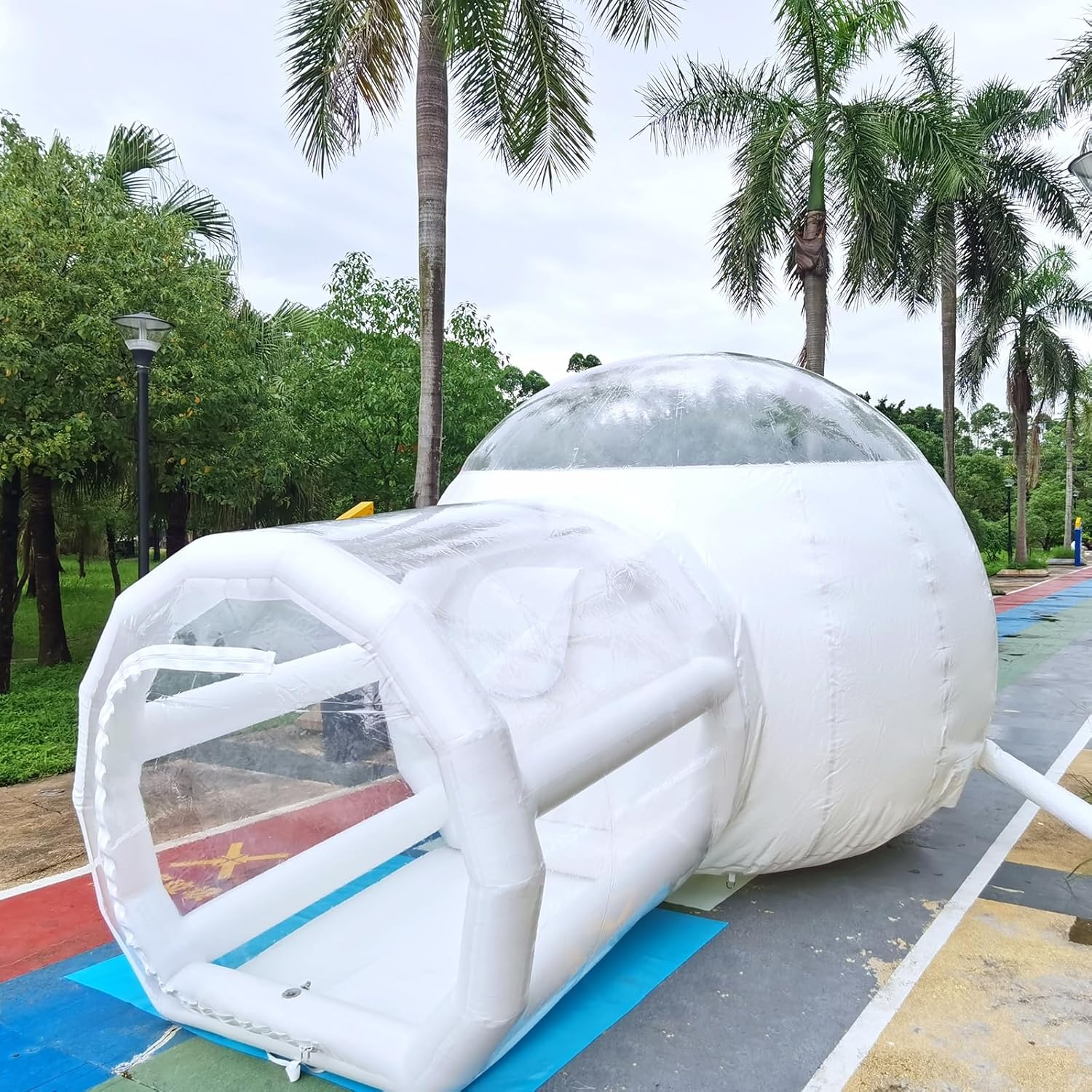 Clear Dome Inflatable Camping Tent with Air Blower I131237