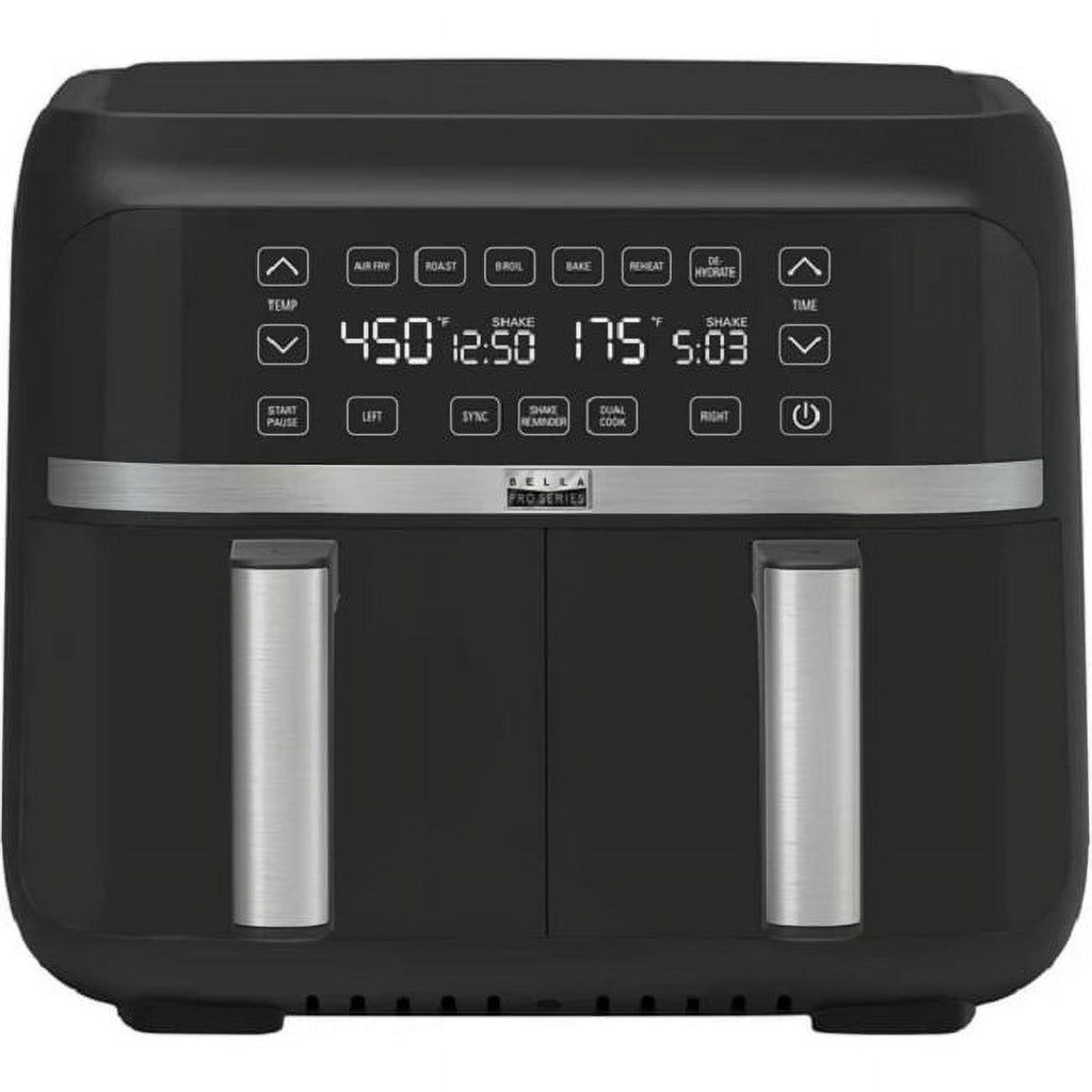 8-qt. Digital Air Fryer with Dual Baskets Matte Black A354386