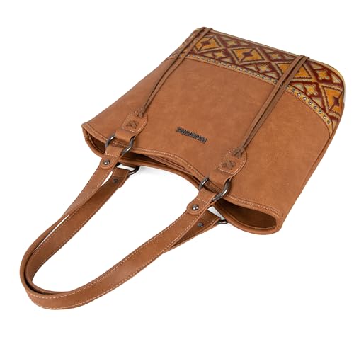 Western Tote Bag Tooled Shoulder Top Handle Handbag P834