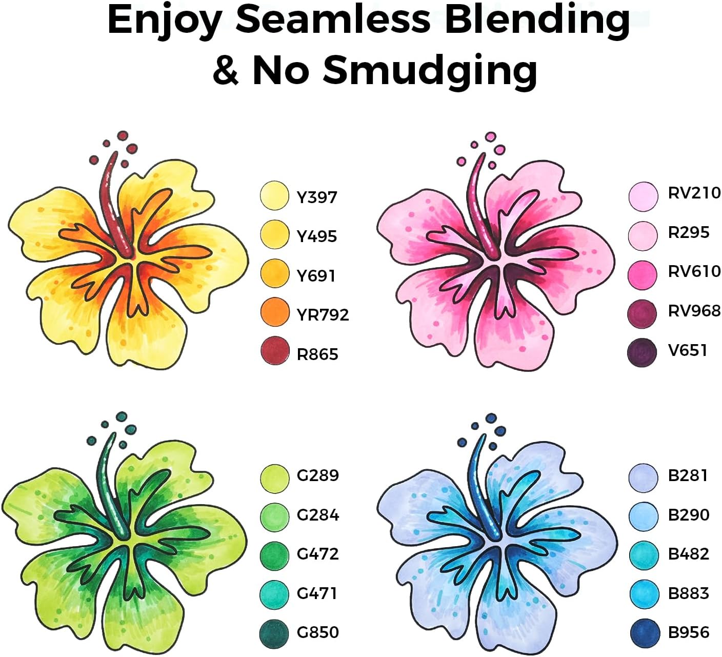 40 Colors Alcohol Markers with Chisel & Fine Dual Tips C814004