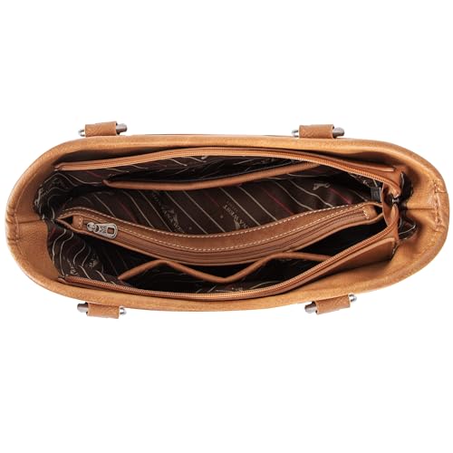 Western Tote Bag Tooled Shoulder Top Handle Handbag P834