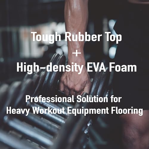 0.56in Thick 24 Sq Ft Interlocking Rubber Top EVA Foam Exercise Mats K432746