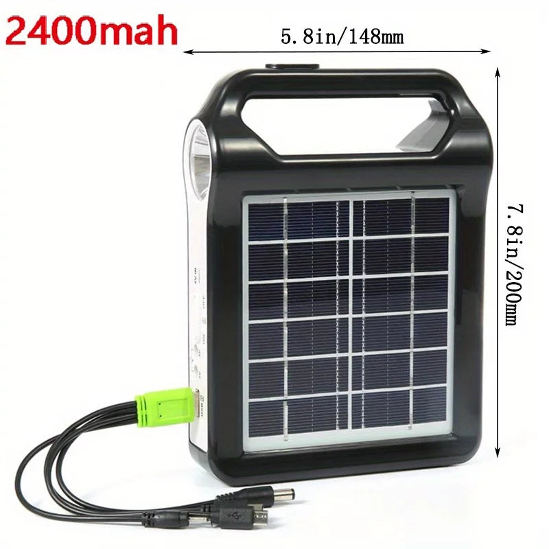 Portable 6V Rechargeable Solar Panel Power Storage Generator System USB Charger With Lamp Lighting Home Solar Energy System Kit M81901