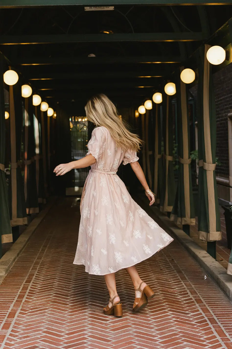 Embroidered Midi Dress W161665