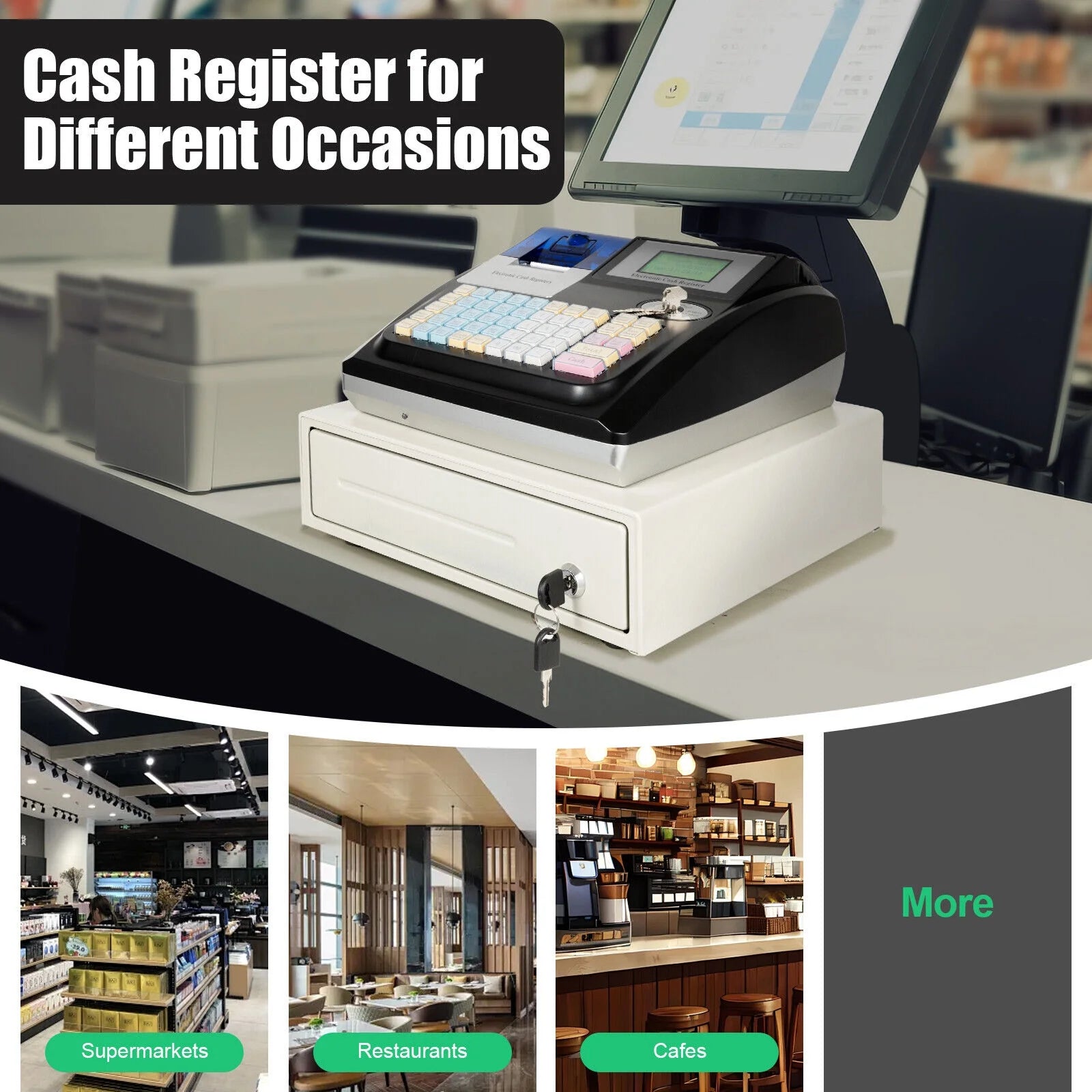 48 Keys Electronic Cash Register X195