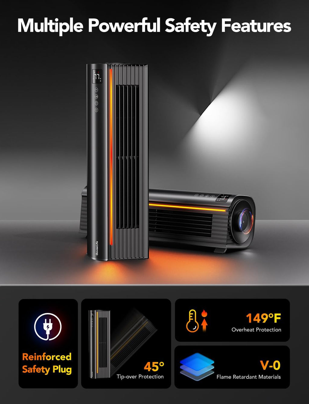 Smart Oscillating Ceramic Tower Heater 1500W X940
