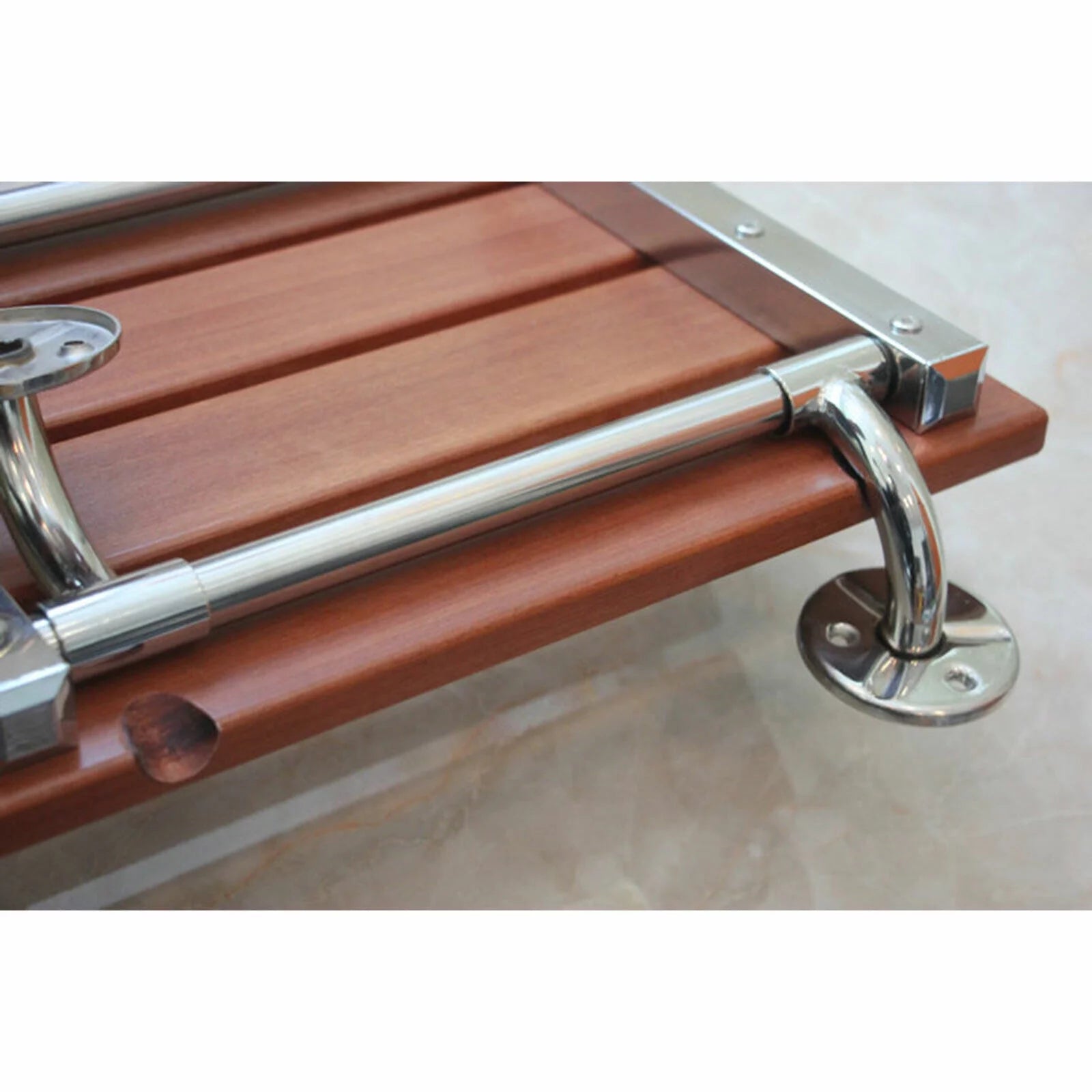 Folding Shower Seat Wall Mounted Wood Bathroom Bench R850