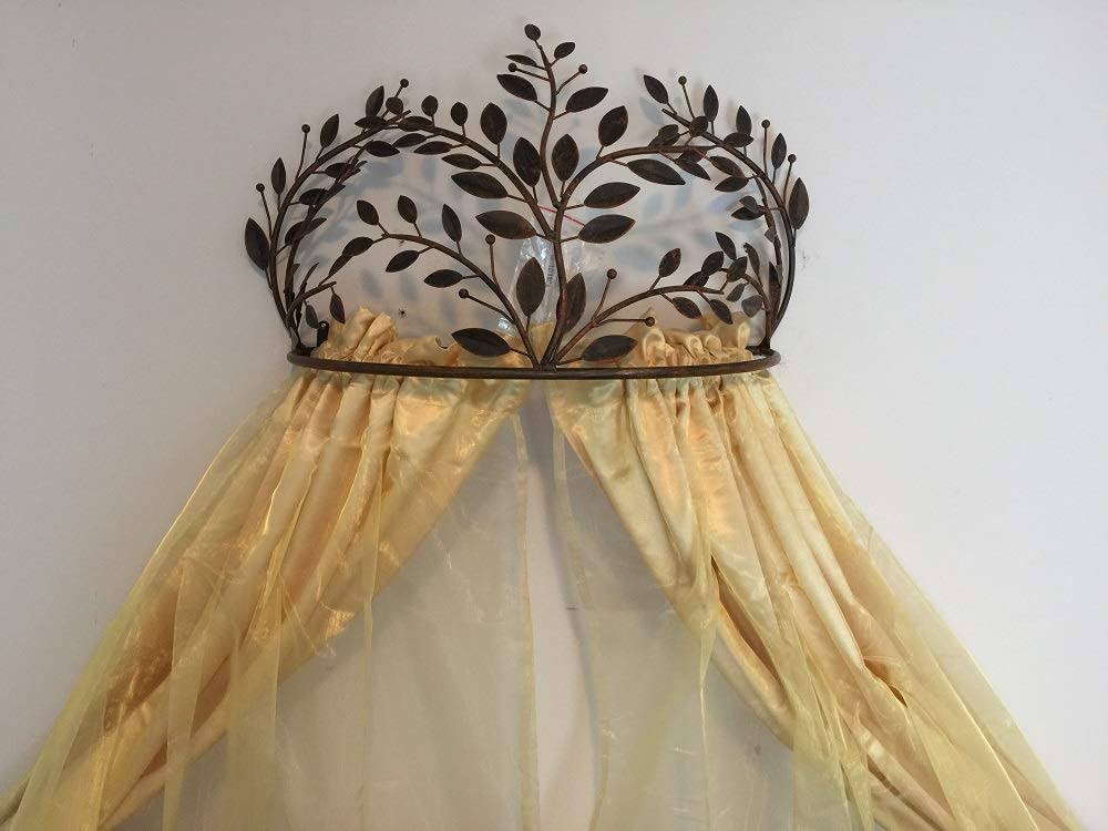 Metal Wall Bed Canopy Drapery Bed Crown Hardware (29x12x18inch) K5532