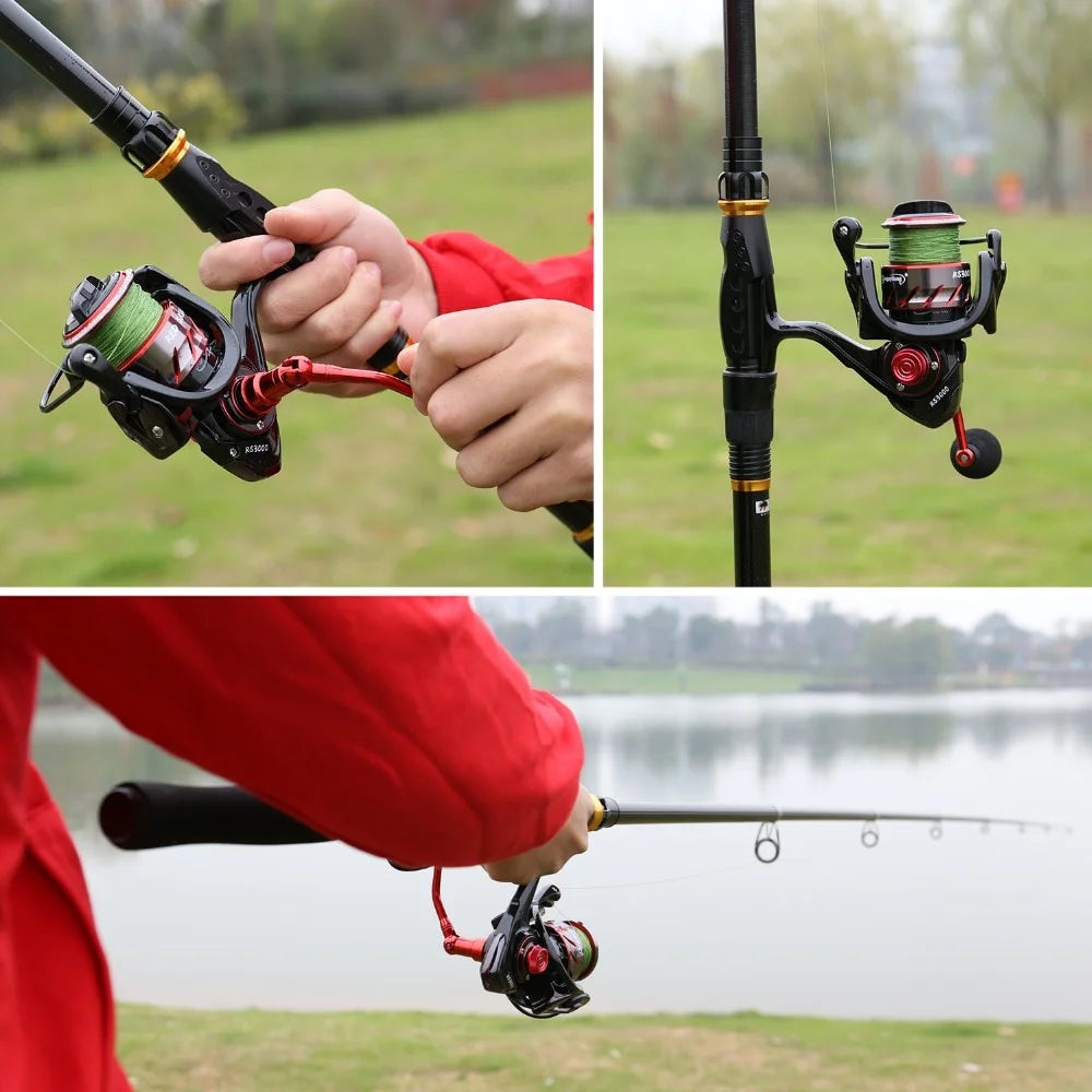 Telescopic Fishing Rod 1.8-3.6m Ultralight Carbon Spinning Rods E1300