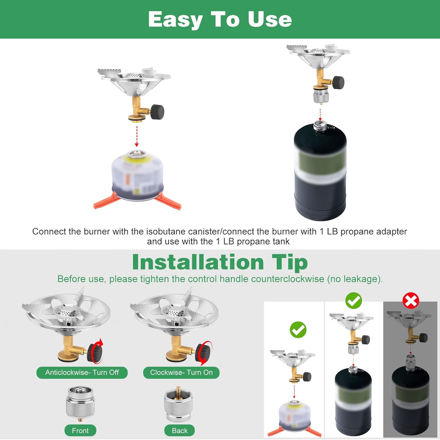 2 in 1 Portable Camping Stove with Carrying Bag T10448