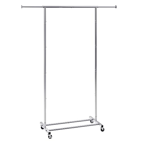 Heavy Duty Double Hanging Rod Clothing Rack with Bottom Storage Area, 600 lbs Load Capacity O751001