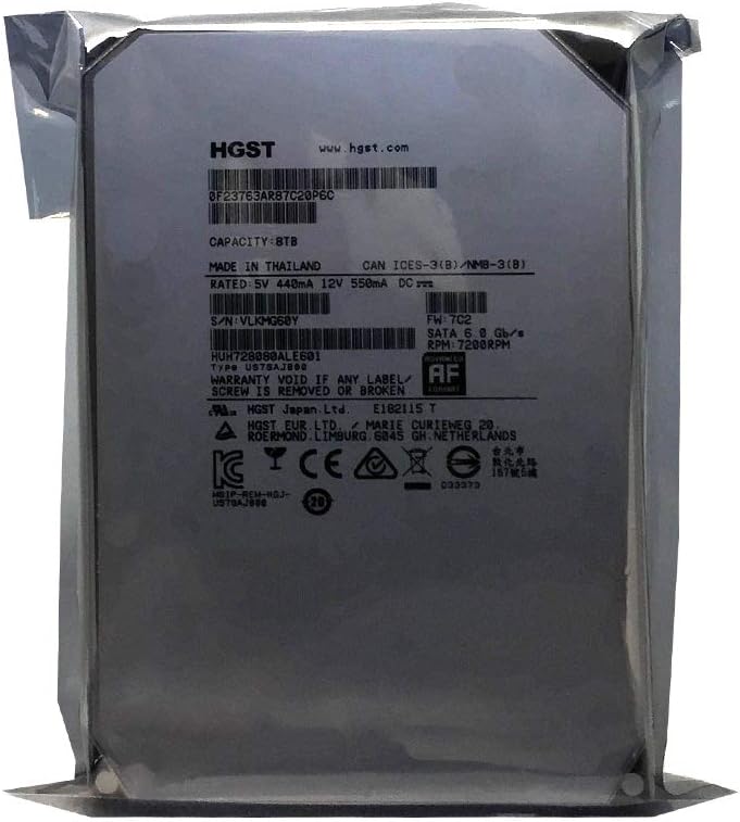 8TB 7200RPM SATA 6.0Gb/s 3.5inch Enterprise Hard Drive G805