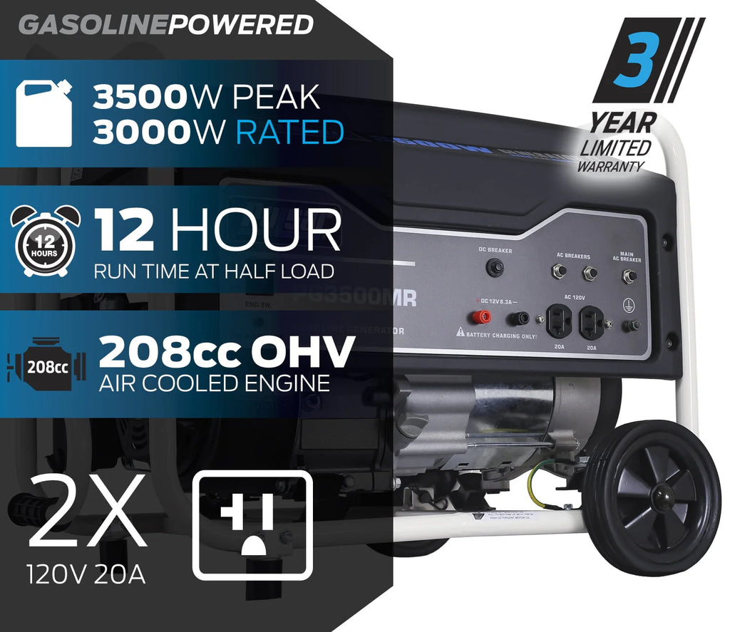 3500-Watt Gas Powered Portable Generator O55173