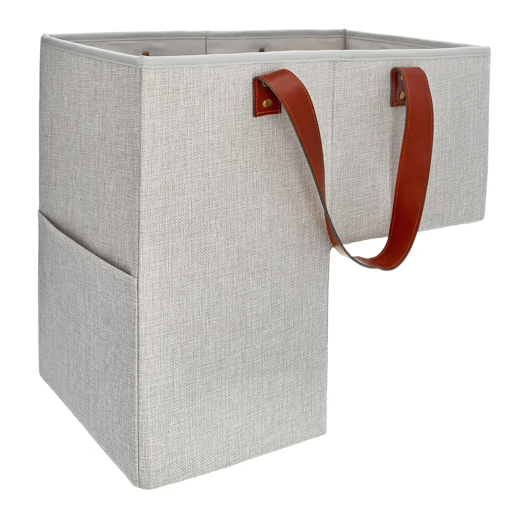 Gray 16L x 9.5W x 16H Foldable Stair Basket F5758