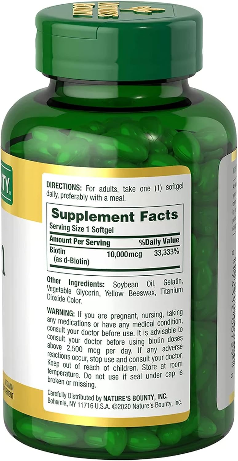 Biotin 10,000 mcg, 250 Rapid Release Softgels C267