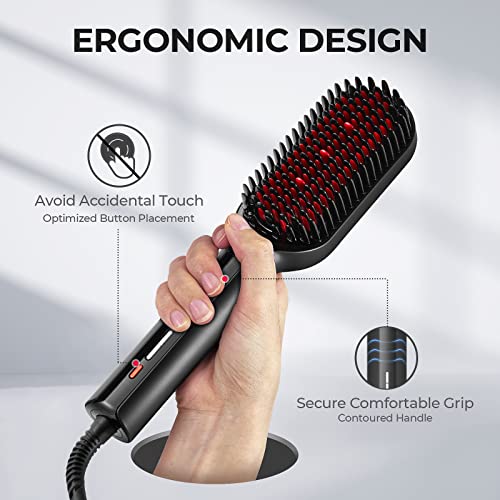 Hair Straightener Brush with Dense Bristles N4803