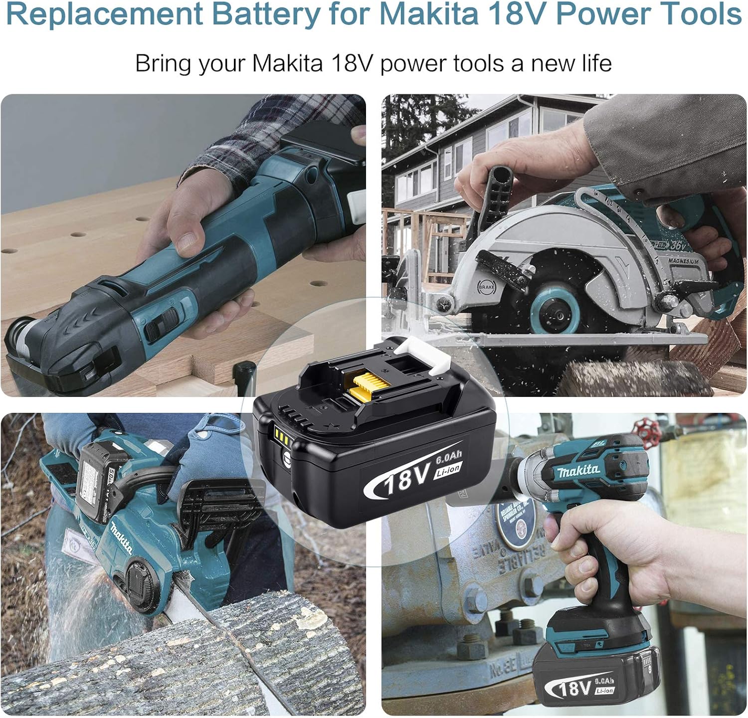18V 6000mAh Lithium Battery with LED Indicator N278