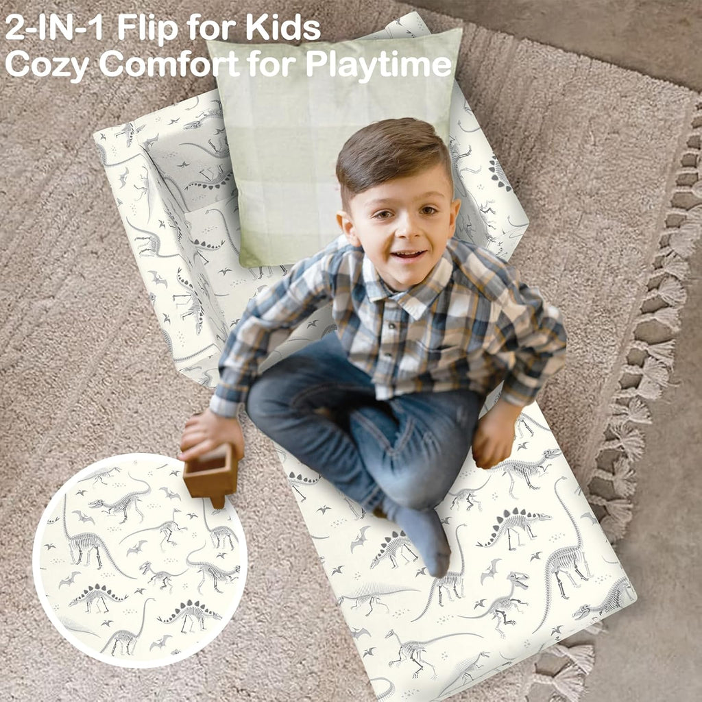 2 Seats Convertible Polyester Kids Sofa with Folding Sleeper S588581