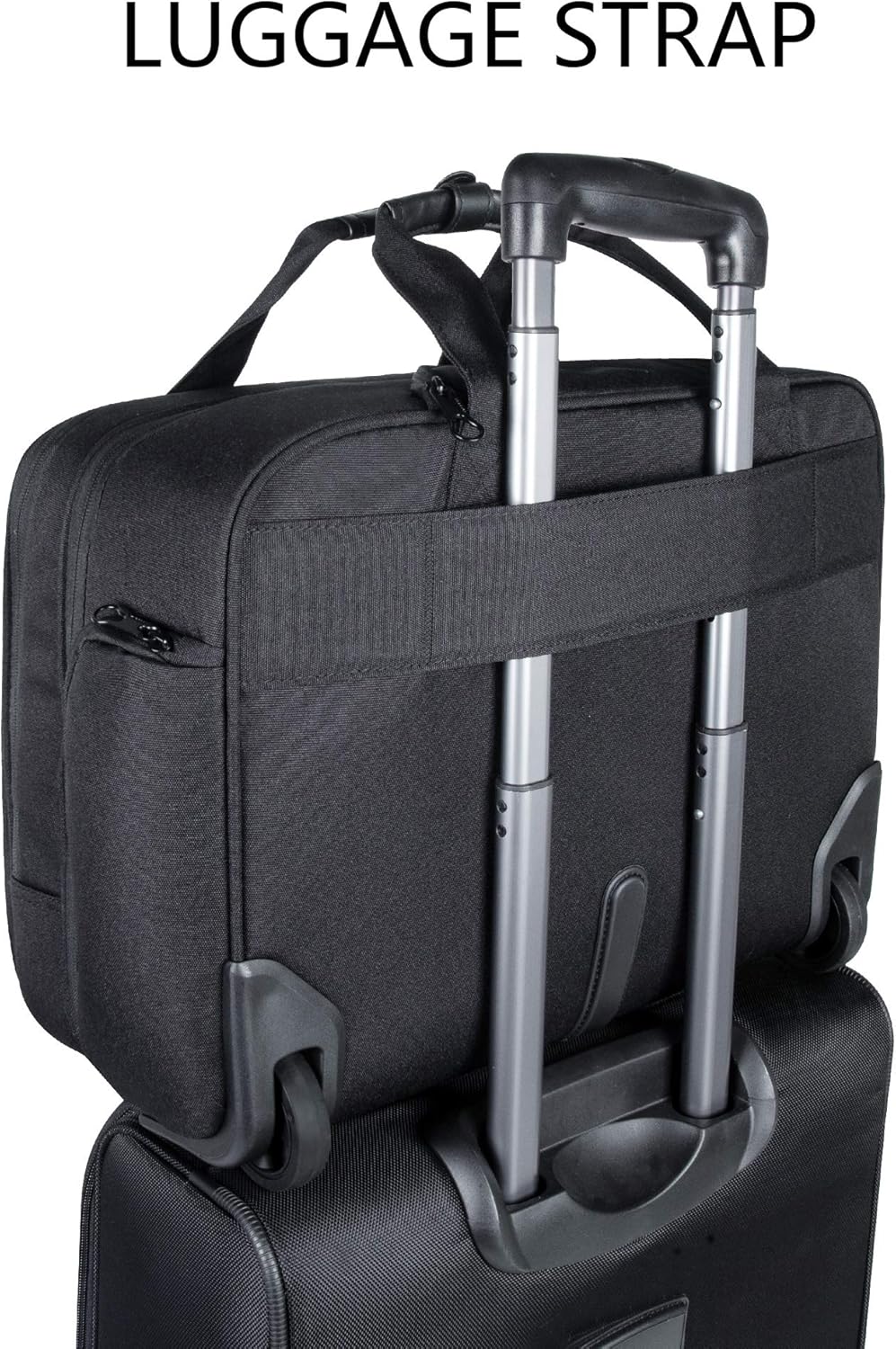 Black Rolling Laptop Bag with RFID Pockets F614048