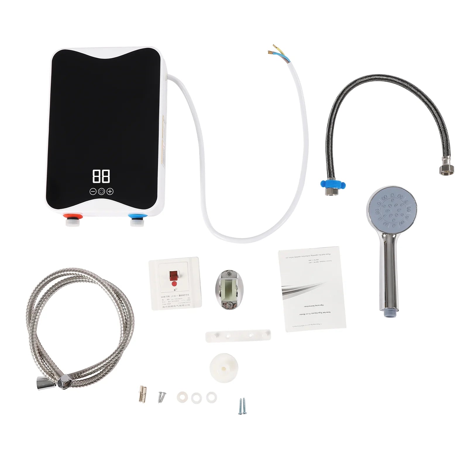 Electronic Instant Water Heater Tankless Mini Hot Water Heater 5500W H51112
