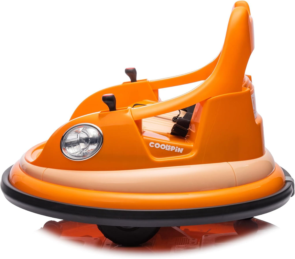 12V Electric Ride-On Bumper Car with Remote Control, Led Lights, 360° Spin, Anti-Collision Padding, Safety Belt K3753