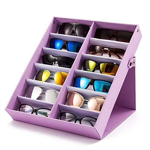 Sunglasses Organizer Storage Eyeglasses Holder Case Box with Lid F7904