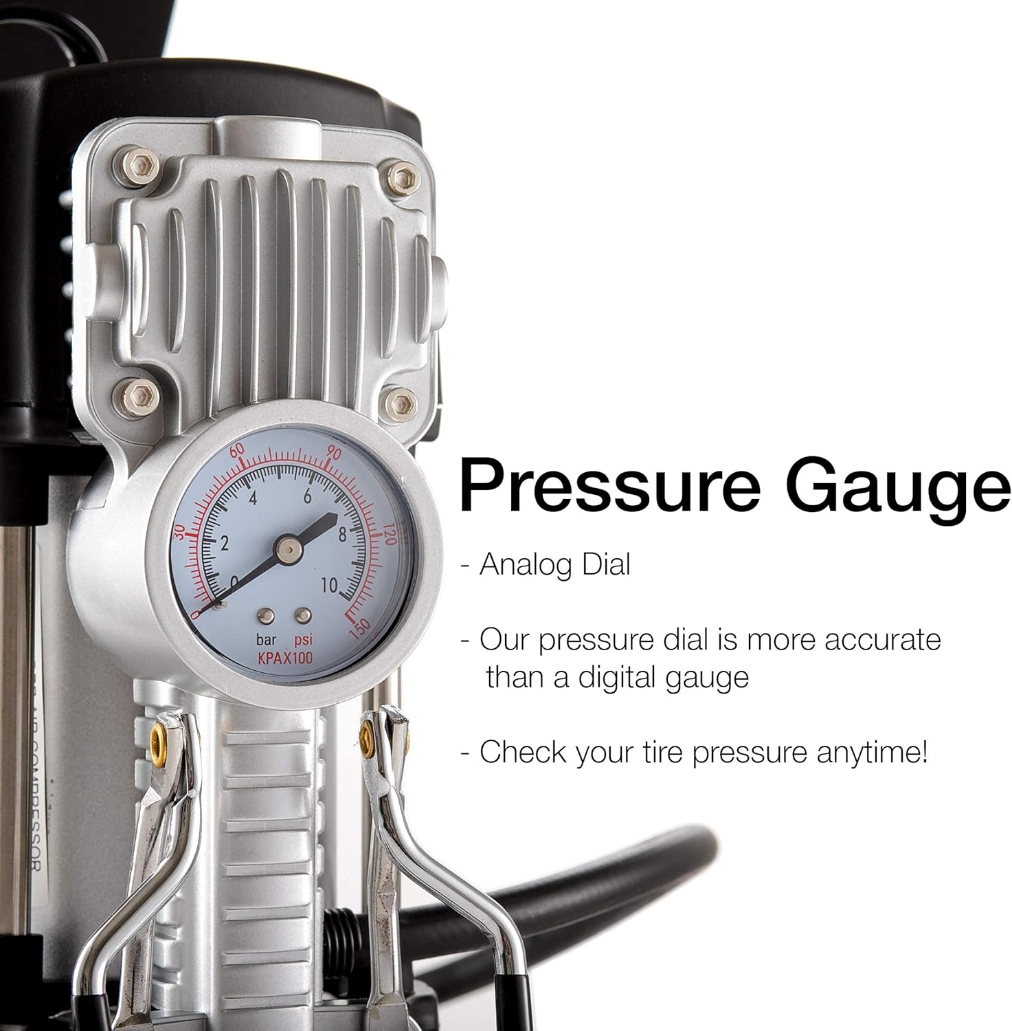 12V 150 PSI Portable Double Cylinder Air Compressor Tire Inflator D812558