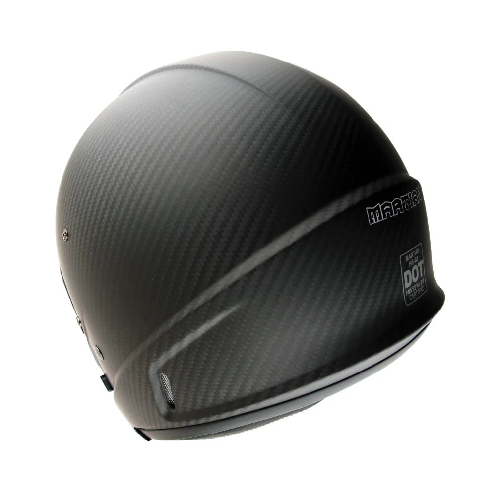 Matt Carbon Black Carbon Fiber Motorcycle Open Face Helmet W1678
