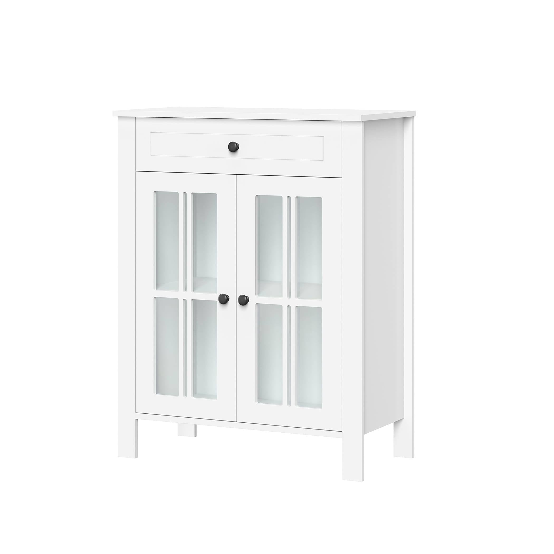White Two Door Floor Cabinet D8717