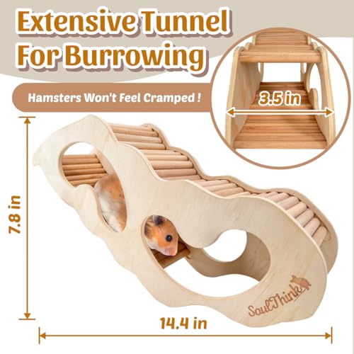 Large Wooden Rabbit Hideout with Ramps and Tunnels R17601