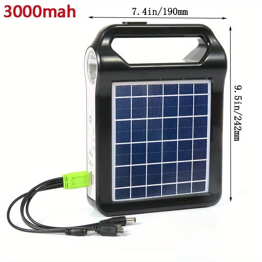 Portable 6V Rechargeable Solar Panel Power Storage Generator System USB Charger With Lamp Lighting Home Solar Energy System Kit M81901