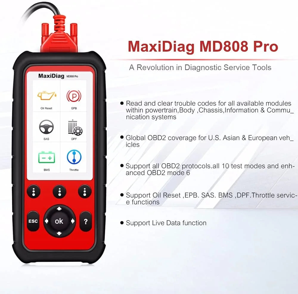 OBD2 Scanner with EPB Oil Reset Battery Registration C17232