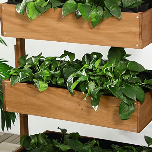 Gray Wooden 4 Tier Planter Box O4780