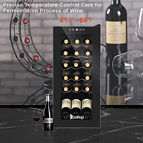 12 Bottle Compressor Wine Cooler with Double-Layer Glass Door Z858453