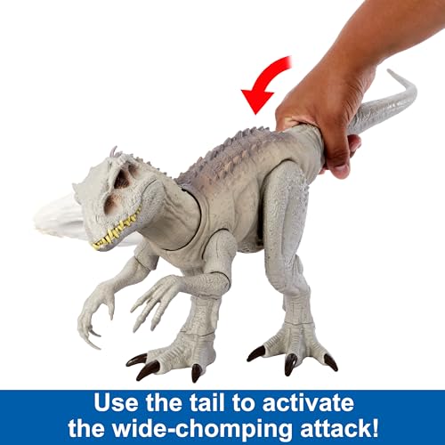 Camouflage 'n Battle Dinosaur Toy, Indominus Rex Figure with Lights, Sounds & Motion T8413
