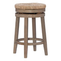 Natural Brown Wood Swivel Counter Stool Q447659