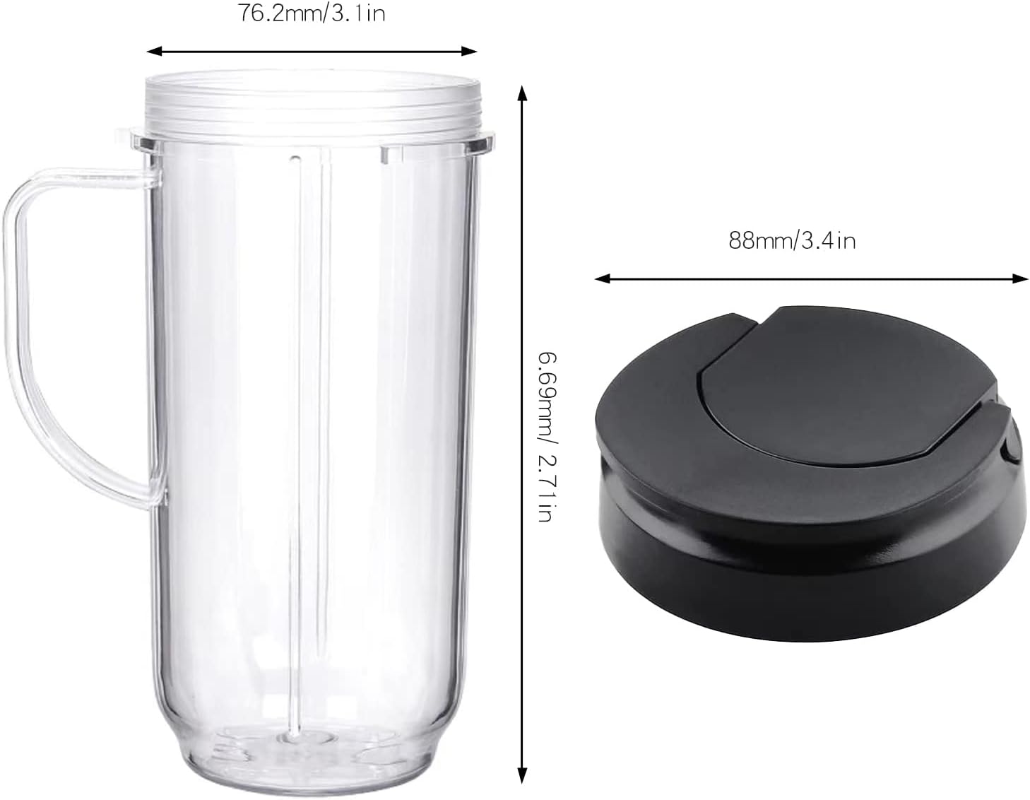 22 Ounce Replacement Blender Cup with Lid T3038