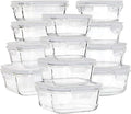 24 Piece Glass Food Storage Containers with Lids O687706