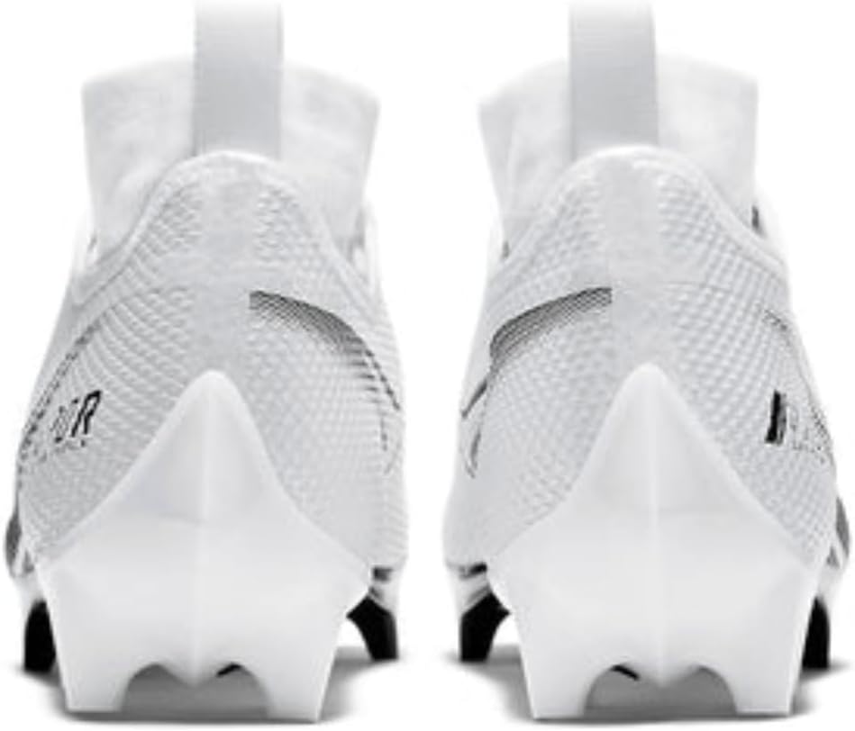 White-Black Men's Wide Football Cleats G728