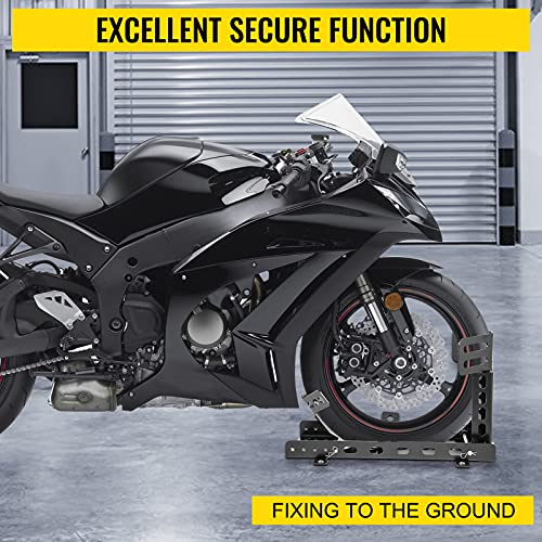 Motorcycle Front Tire Chock, 3000 lbs Weight Capacity, High-Grade Steel Wheel Trailer Stand G822