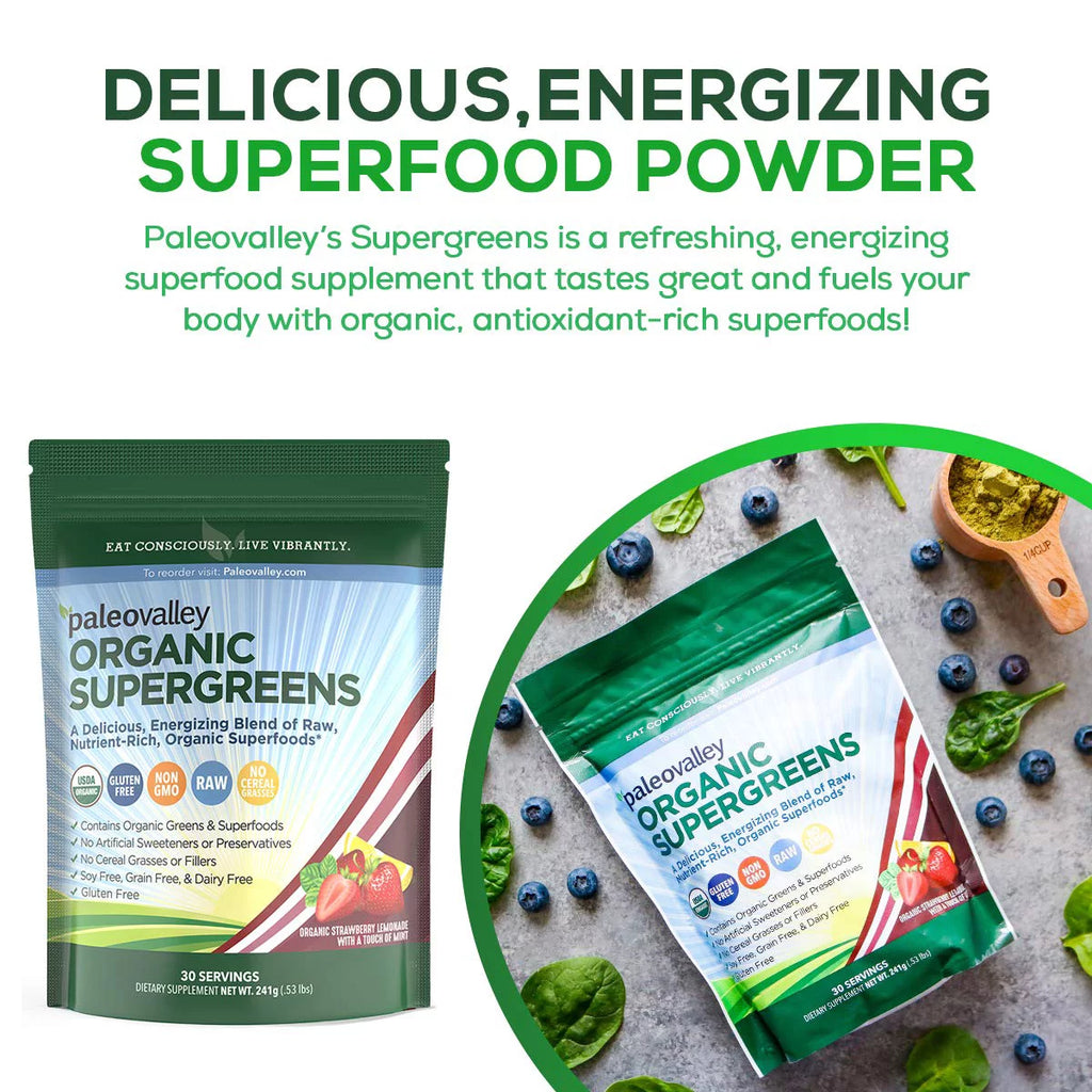 Organic Supergreens Raw Green Superfood Powder 30 Servings P552921