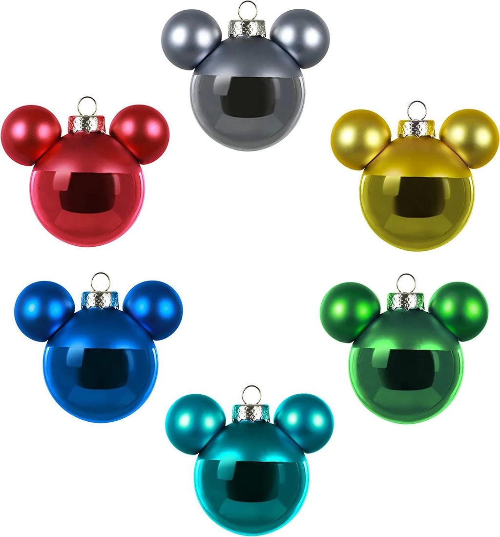 Disney Mickey Mouse Glass Christmas Ornaments A230780