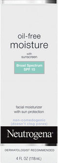 4 Fl. Oz Non Greasy Oil Free Facial Moisturizer with Spf 15 Sunscreen H133705