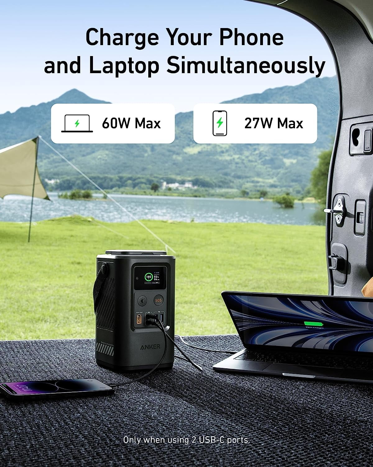 60,000mAh LiFePO4 Portable Charger with Smart Digital Display E585135