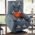 Dark Brown Fabric Electric Lift Recliner Chair N78972