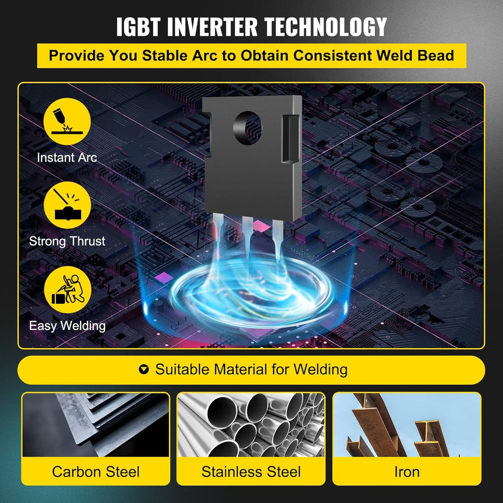 200 Amp 3 in 1 MIG TIG Arc Welding Machine with IGBT Inverter and Digital Display T920050