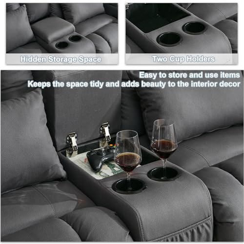 Beige RV Loveseat Recliner Sofa S871964