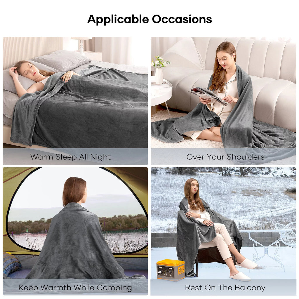 Gray Full Size Electric Blanket R45148