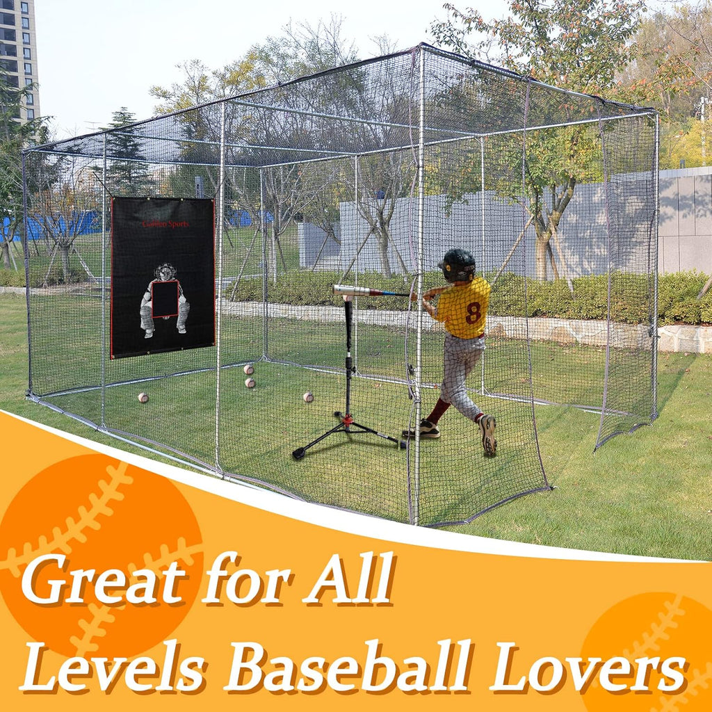 16X10X8FT Batting Cage with Wheels E956