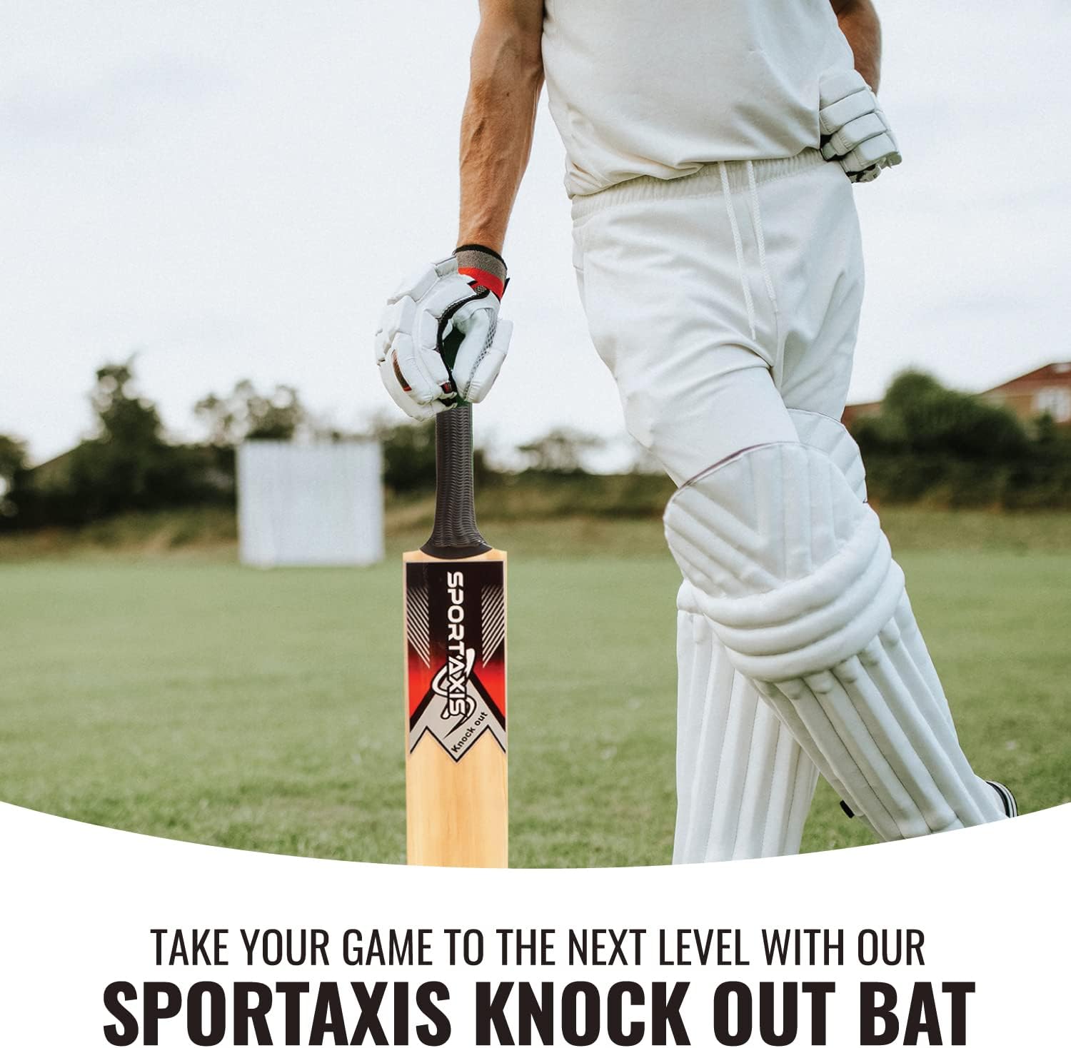 Wooden Kashmir Willow Cricket Bat with Foam-Padded Bag Y496